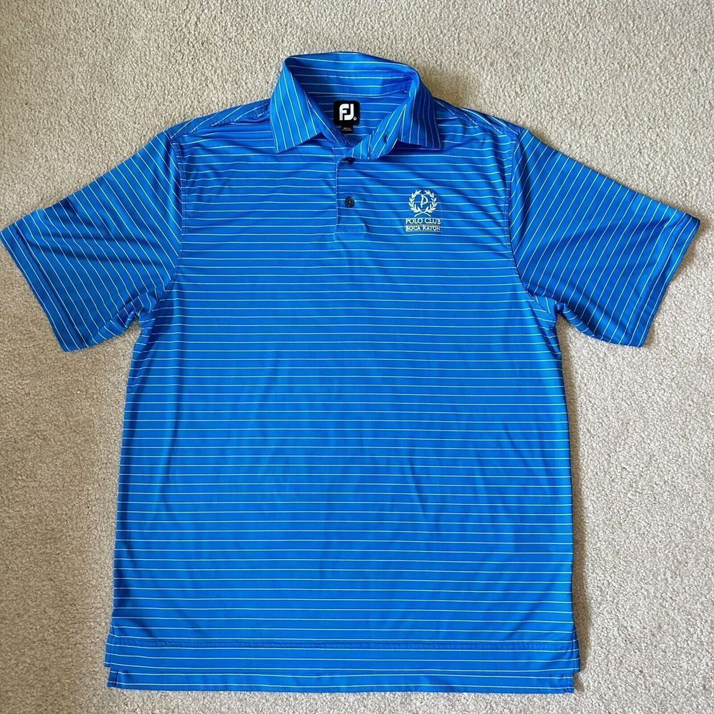 FootJoy Blue Mens SS‎ Polo Shirt Sz L